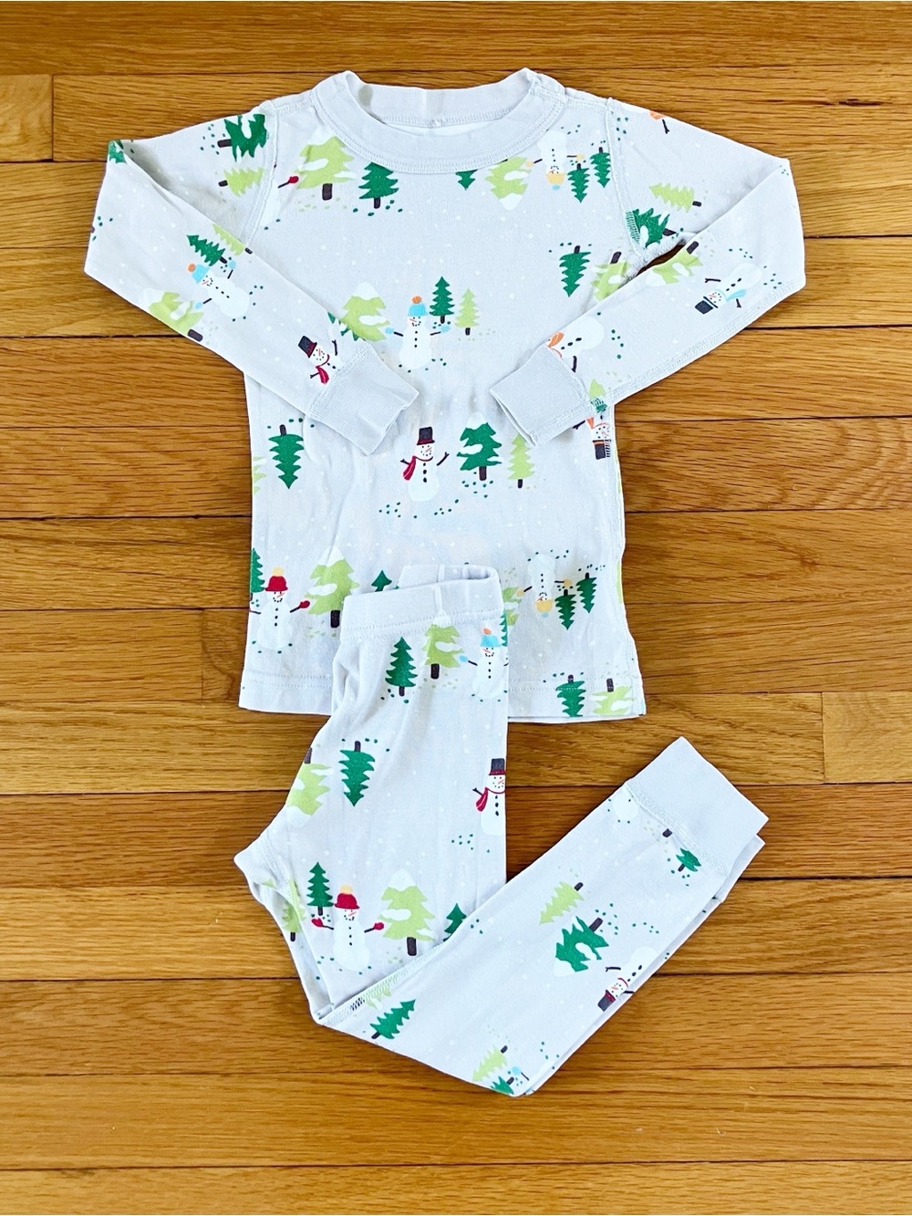 Hanna Andersson Moon And Back Cotton Winter Snowman Christmas Pajamas 100 4